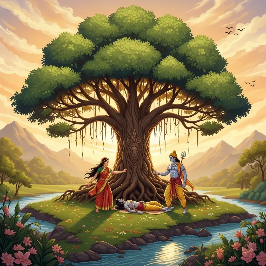 वटपौर्णिमा कथा: सावित्री-सत्यवान यांची शौर्यगाथा आणि वडाच्या पूजेचे महत्त्व