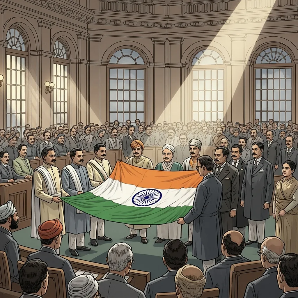 भारतीय राष्ट्रध्वजाचा स्वीकार