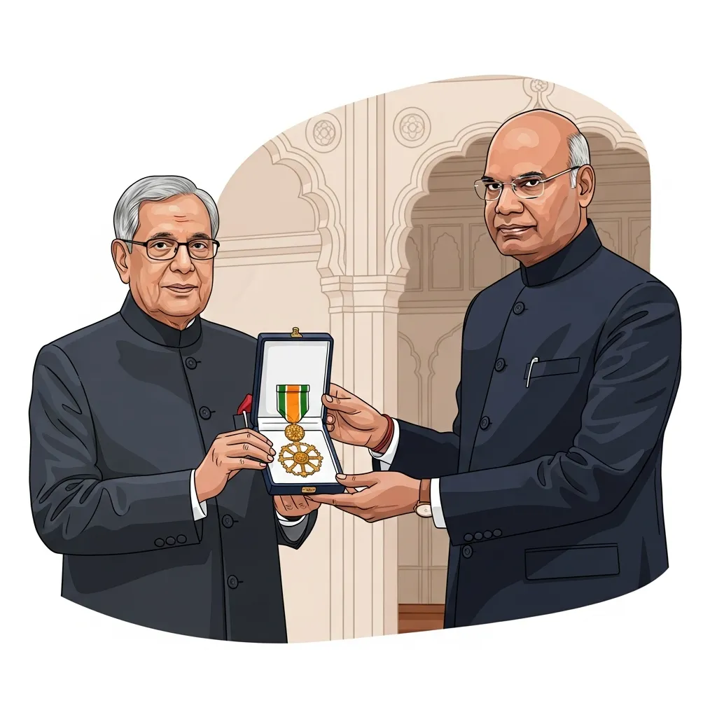 प्रणव मुखर्जी यांना भारतरत्न प्रदान